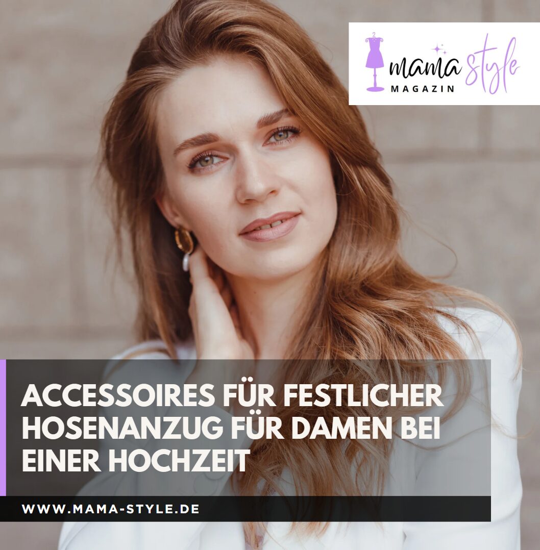 Accessoires für festlicher Hosenanzug für Damen bei einer Hochzeit Accessoires für festlicher Hosenanzug für Damen bei einer Hochzeit